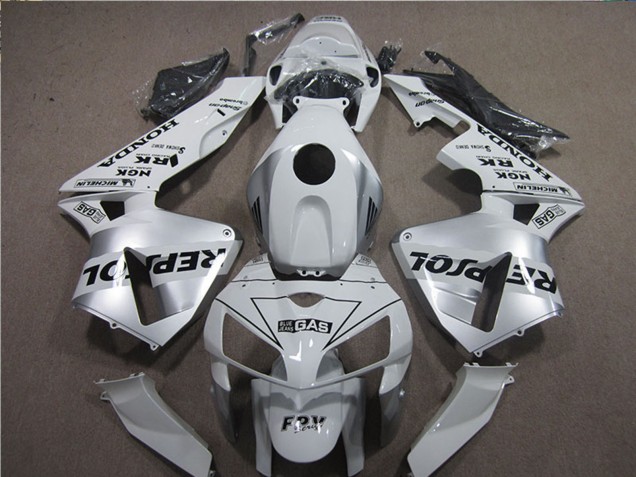2005-2006 Honda CBR600RR Motorcycle Fairings - White Black Repsol Canada Websites