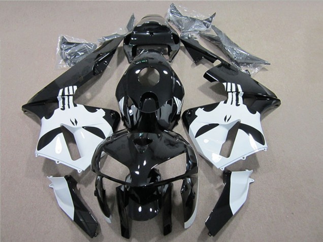 2005-2006 Honda CBR600RR Motorcycle Fairing - Glossy Black White Canada Websites