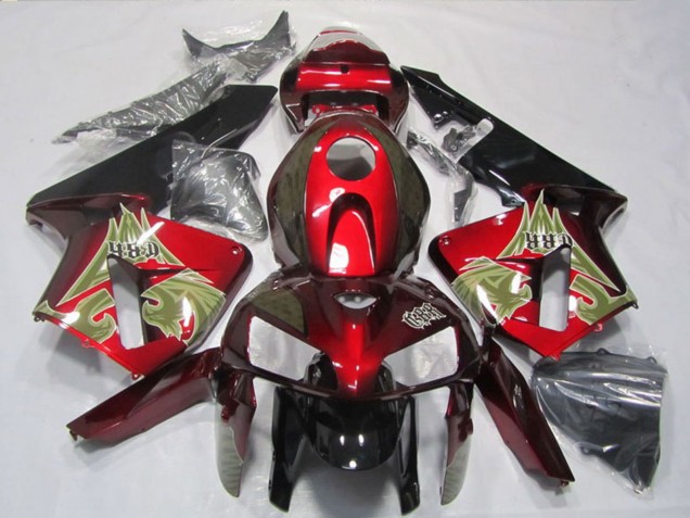 2005-2006 Honda CBR600RR Motorcycle Fairing - Black Red Canada Websites