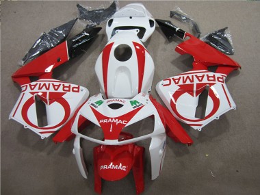 2005-2006 Honda CBR600RR Motorcycle Fairings - White Red Black Pramac Canada Websites