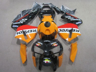 2005-2006 Honda CBR600RR Abs Fairings - Orange White Red Glossy Black Repsol Canada Websites
