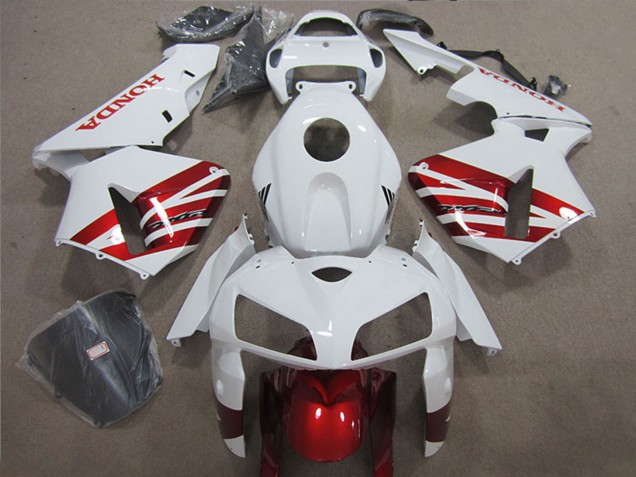 2005-2006 Honda CBR600RR Motorcycle Fairing - White Red Canada Websites