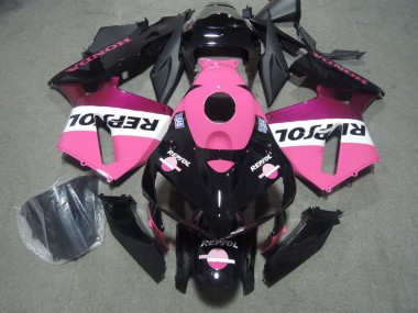 2005-2006 Honda CBR600RR Motorcycle Fairings - Glossy Black Pink Repsol Canada Websites