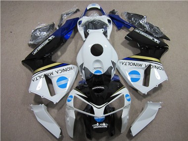 2005-2006 Honda CBR600RR Motorcycle Fairings - White Blue Yellow Glossy Black Konica Minolta Canada Websites