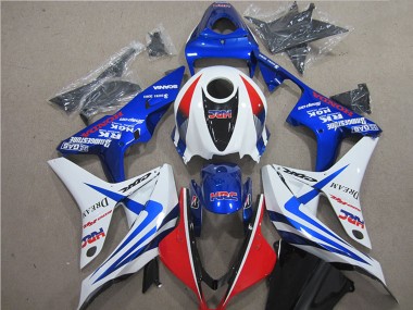2007-2008 Honda CBR600RR Bike Fairings - White Red Blue HRC Canada Websites