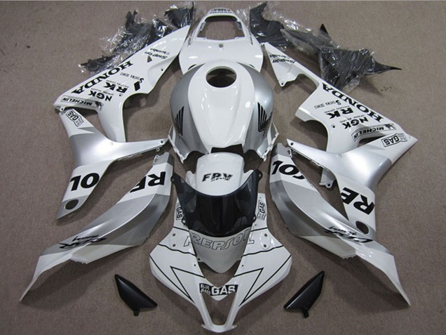 2007-2008 Honda CBR600RR Motorcycle Fairings - White Silver Black Repsol Canada Websites
