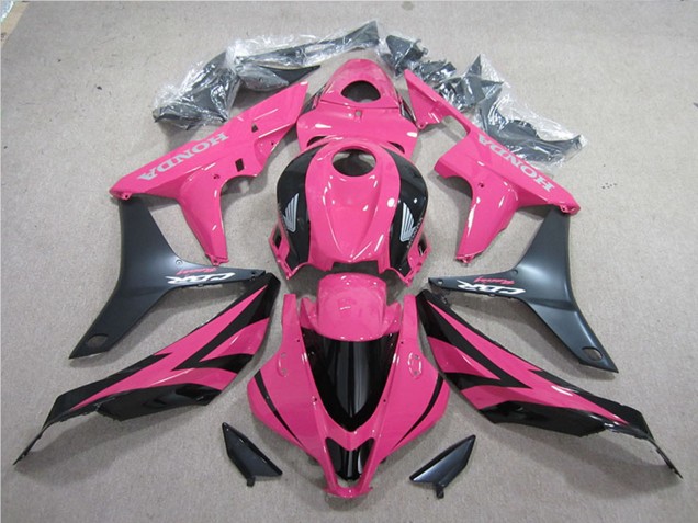 2007-2008 Honda CBR600RR Motorcycle Fairing Kits - Pink Matte Black Canada Websites