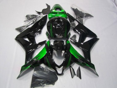2007-2008 Honda CBR600RR Motorcycle Fairings Kits - Green Glossy Black Canada Websites
