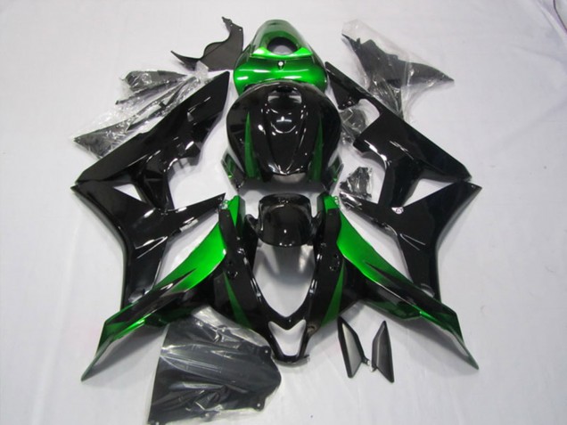 2007-2008 Honda CBR600RR Motorcycle Fairings Kits - Green Glossy Black Canada Websites