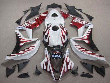 2007-2008 Honda CBR600RR Motorcycle Fairings - White Red Glossy Black Flame Canada Websites
