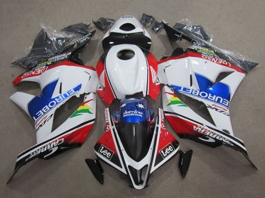 2009-2012 Honda CBR600RR Motorcycle Fairings - White Red Blue EuroBet Lee Canada Websites
