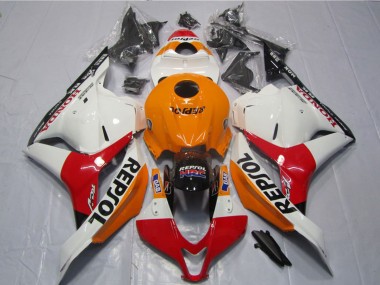 2009-2012 Honda CBR600RR Motorcycle Fairings Kits - Orange White Red Glossy Black Repsol Canada Websites