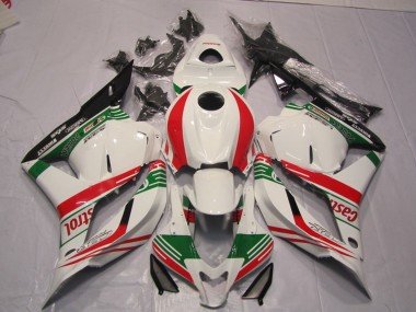 2009-2012 Honda CBR600RR Motorcycle Fairing - White Red Green Castrol Canada Websites