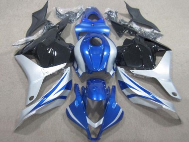 2009-2012 Honda CBR600RR Motorcycle Fairings - Silver Blue Glossy Black Stripe Canada Websites