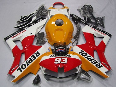2013-2023 Honda CBR600RR Motorcycle Fairing - Orange White Red Glossy Black Repsol 93 Canada Websites