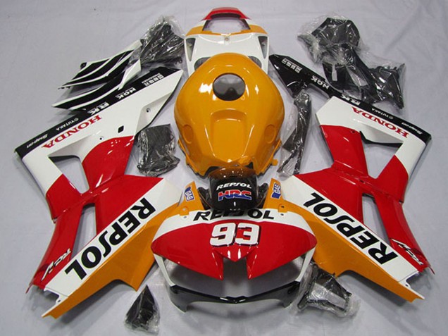 2013-2023 Honda CBR600RR Motorcycle Fairing - Orange White Red Glossy Black Repsol 93 Canada Websites