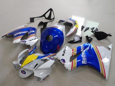 2002-2013 Honda VFR 800 Motorcycle Fairings - White Blue Yellow Rothmans Canada Websites