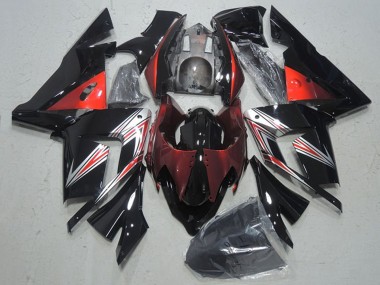 2004-2005 Kawasaki ZX10R Motorcycle Fairings - Black Red Canada Websites