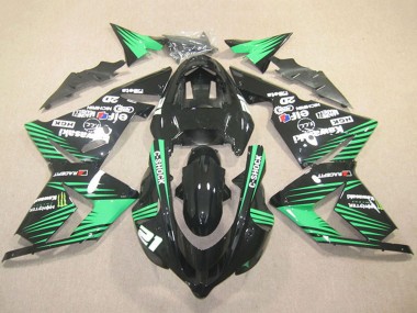 2004-2005 Kawasaki ZX10R Motorcycle Fairings - Black Green C-Shock Monster Canada Websites