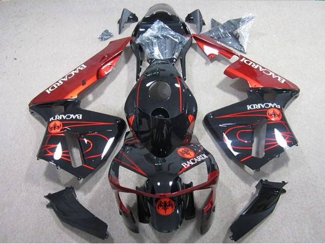 2004-2005 Kawasaki ZX10R Motorcycle Fairings - Black Red Racardi Canada Websites