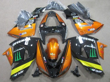 2006-2007 Kawasaki ZX10R Motorcycle Fairings - Orange Yellow Glossy Black Green Monster Canada Websites