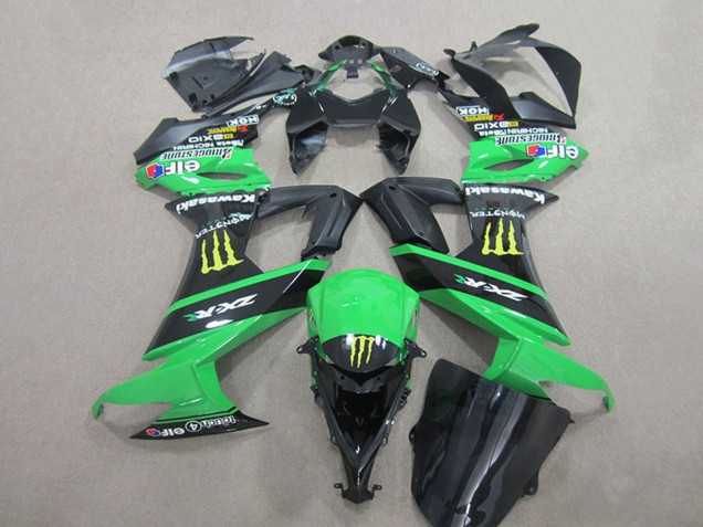 2008-2010 Kawasaki ZX10R Motorcycle Fairings - Green Black Yellow Monster Canada Websites