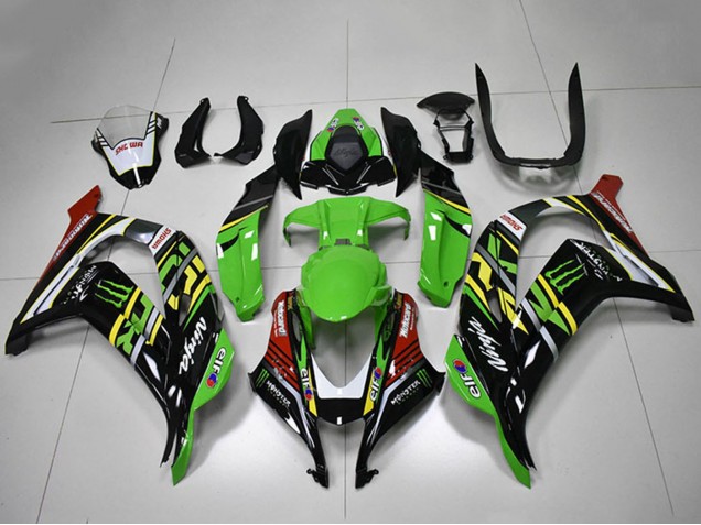 2016-2020 Kawasaki ZX10R Motorcycle Fairings - Green Yellow Red White Black Monster Canada Websites