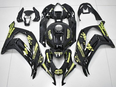 2016-2020 Kawasaki ZX10R Motorcycle Fairings - Glossy Black Yellow Motul Racing Team Motocard Canada Websites