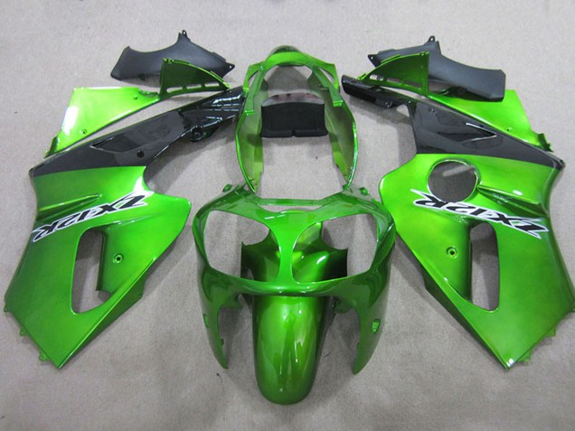 2000-2001 Kawasaki ZX12R Motorcycle Fairings - Green Matte Black Canada Websites