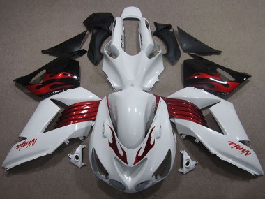 2006-2011 Kawasaki ZX14R ZZR1400 Motorcycle Fairings - White Red Black Canada Websites