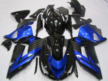 2006-2011 Kawasaki ZX14R ZZR1400 Motorcycle Fairings - Blue Glossy Black Canada Websites