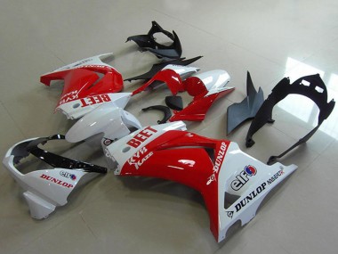 2008-2012 Kawasaki ZX250R Motorcycle Fairings - White Red BEET Canada Websites