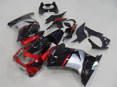 2008-2012 Kawasaki ZX250R Motorcycle Fairings - Red Silver Glossy Black Canada Websites