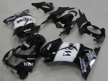 2008-2012 Kawasaki ZX250R Motorcycle Fairings - Glossy Black White West Canada Websites