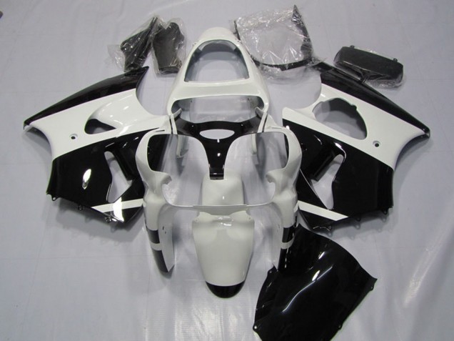 2000-2002 Kawasaki ZX6R Motorcycle Fairings - White Glossy Black Canada Websites