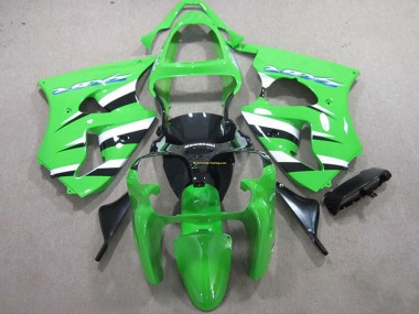 2000-2002 Kawasaki ZX6R Motorcycle Fairing Kit - Green White Black Canada Websites
