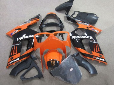 2003-2004 Kawasaki ZX6R Motorcycle Fairings - Orange Black Monster Canada Websites