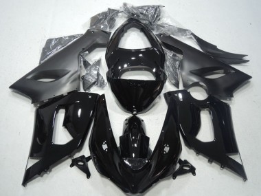 2005-2006 Kawasaki ZX6R Motorcycle Fairings - Glossy Black Matte Black Canada Websites