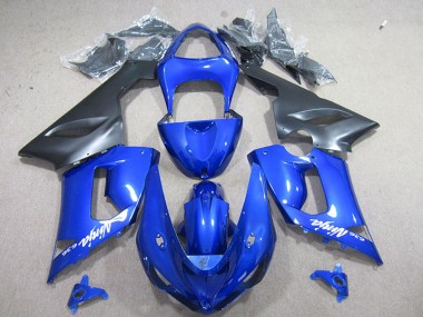 2005-2006 Kawasaki ZX6R Motorcycle Fairing - Blue Matte Black Canada Websites