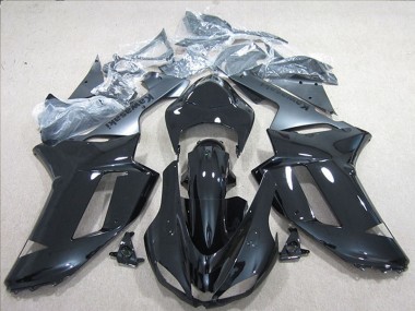 2007-2008 Kawasaki ZX6R Motorcycle Fairings - Black Silver Canada Websites