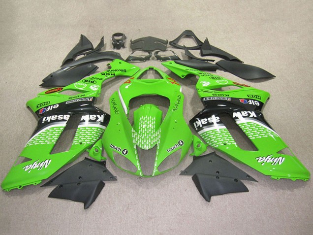 2007-2008 Kawasaki ZX6R Motorcycle Fairings - Green Touch4 4 Canada Websites