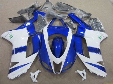 2007-2008 Kawasaki ZX6R Motorcycle Fairings - Blue White Monster Canada Websites