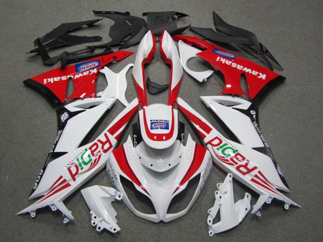 2009-2012 Kawasaki ZX6R Motorcycle Fairings - White Red Black Rapid Canada Websites