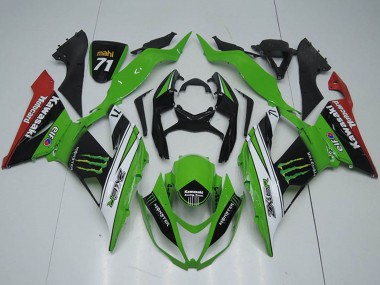 2013-2018 Kawasaki ZX6R Motorcycle Fairings - Green White Black Red Monster Canada Websites