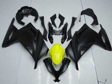 2013-2018 Kawasaki ZX300R Motorcycle Fairings - Matte Black Yellow Canada Websites