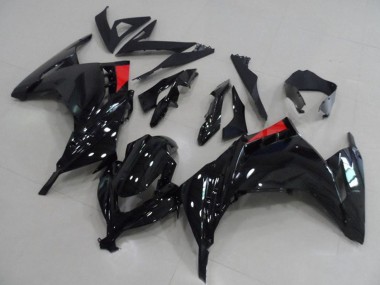 2013-2018 Kawasaki ZX300R Motorcycle Fairings - Glossy Black Red Canada Websites