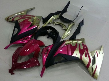 2013-2018 Kawasaki ZX300R Motorcycle Fairings - Gold Pink Red Black Canada Websites