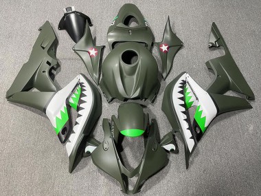 2007-2008 Honda CBR600RR Motorcycle Fairings - Army Green White Green Shark Canada Websites