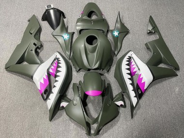 2007-2008 Honda CBR600RR Motorcycle Fairings - Army Green White Pink Shark Canada Websites