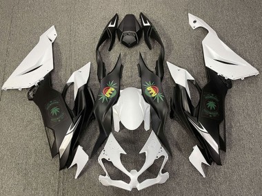 2019-2022 Kawasaki ZX6R Motorcycle Fairings - White Black Happy Face Canada Websites